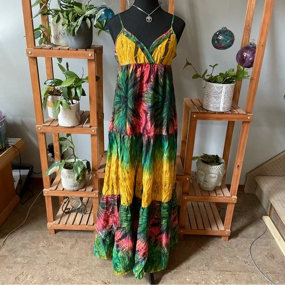 L.O.G.G Tie Dye Maxi Dress - Picture 1 of 7